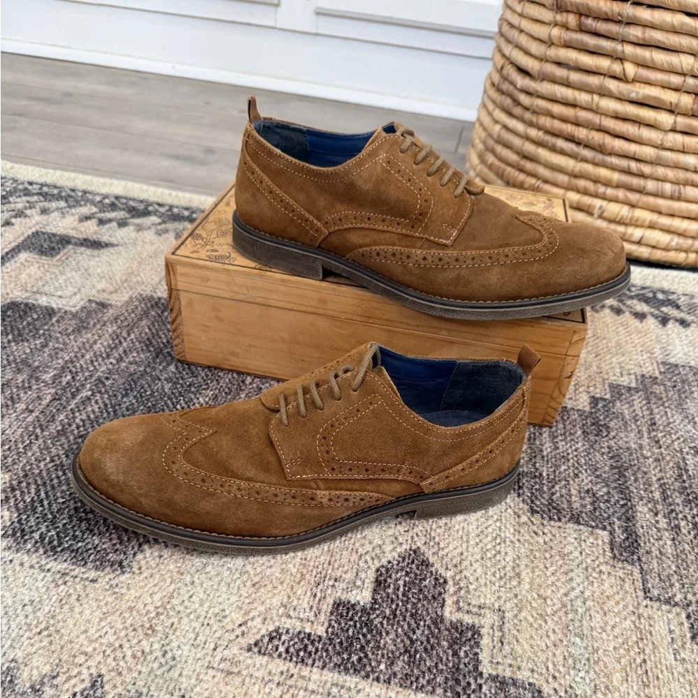 Joseph Abboud Men's Leather Suede Wingtip Dress Shoes Robert II Size 10.5